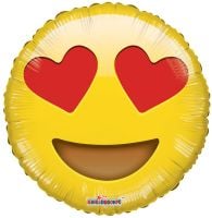 09" Smiley In Love Balloon