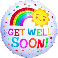 18" Get Well Happy Sun Balloon