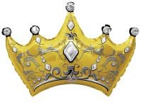 36" Crown Gold Balloon