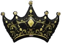 36" Black Crown Balloon