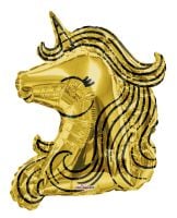 36" Gold Unicorn Balloon