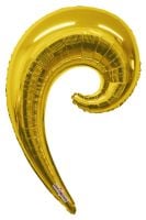 36" Kurly Wave Gold Balloon