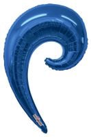 36" Kurly Wave Blue Balloon