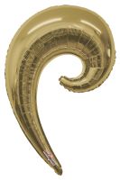 36" Kurly Wave White Gold Balloon