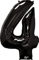 34" Black Number 4 Balloon