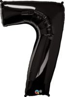 34" Black Number 7 Balloon