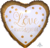 18" Sparkling Gold Wedding Balloon