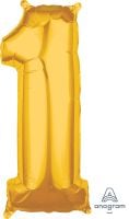 26" Gold Number 1 Balloon