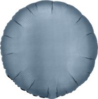 18" Satin Luxe Steel Blue Circle (non-packaged) Balloon