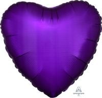 18" Satin Luxe Purple Heart (non-packaged) Balloon