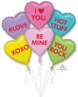 Balloon Bouquet Candy Hearts
