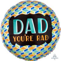 18" Dad You're Rad Balloon