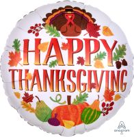 18" HTG Turkey and Seasonal Decor Balloon