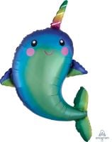 SuperShape Happy Narwhal Balloon