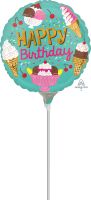 09" Ice Cream Party Happy Birthday Balloon