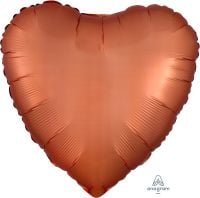 18" Satin Luxe Amber Heart Balloon