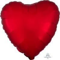 18" Satin Luxe Sangria Heart (non-packaged) Balloon