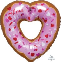 SuperShape Open Heart Donut Balloon