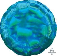 18" Iridescent Cyan Circle (non-packaged) Balloon