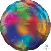 18" Iridescent Rainbow Circle Balloon