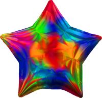 18" Iridescent Rainbow Star (non-packaged) Balloon