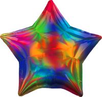 18" Iridescent Rainbow Star Balloon