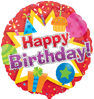 17" Birthday Icon (non-packaged) Balloon