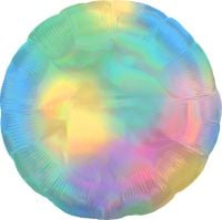 18" Iridescent Pastel Rainbow Circle (non-packaged) Balloon