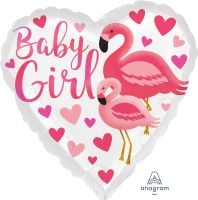18" Flamingo Baby Girl Balloon