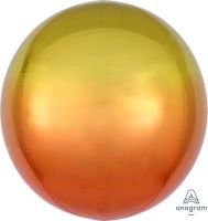 Orbz 16" Ombre Yellow & Orange Balloon