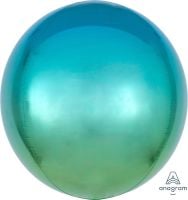 Orbz 16" Ombre Blue & Green Balloon