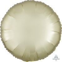 18" Satin Luxe Pastel Yellow Circle Balloon