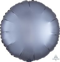 18" Satin Luxe Graphite Circle (non-packaged) Balloon