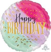 Jumbo Water Color Birthday Balloon