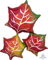 SuperShape Iridescent Leaves Balloon