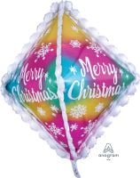 Supershape Merry Christmas Ruffle Balloon