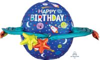 UltraShape Happy Birthday Colorful Galaxy Balloon