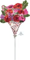 MiniShape Valentines Day Rose Bouquet Balloon