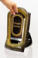 Gift-N-Flate Black Gold Sparkle Balloon