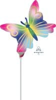 MiniShape Satin Watercolor Butterfly Balloon