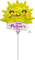 MiniShape Happy Mothers Day Iridescent Happy Sun Balloon