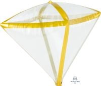 Diamondz 17" Gold Trim Balloon