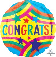 18" Rainbow Congrats Balloon
