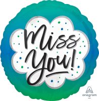 18" Miss You Ombre Balloon