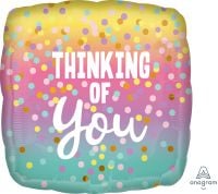 18" Thinking of You Pastel Dots Balloon