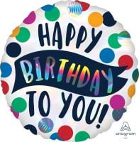 18" Iridescent Time to Party Balloon