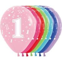 11" Number 1 Assortment (50pcs) Balloons