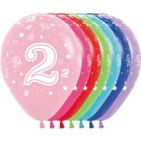 11" Number 2 Assortment (50pcs) Balloons