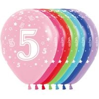 11" Number 5 Assortment (50pcs) Balloons