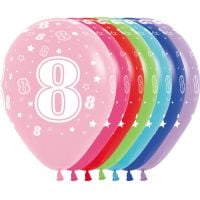 11" Number 8 Assortment (50pcs) Balloons